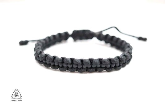 Black Thick Adjustable Braided bracelet