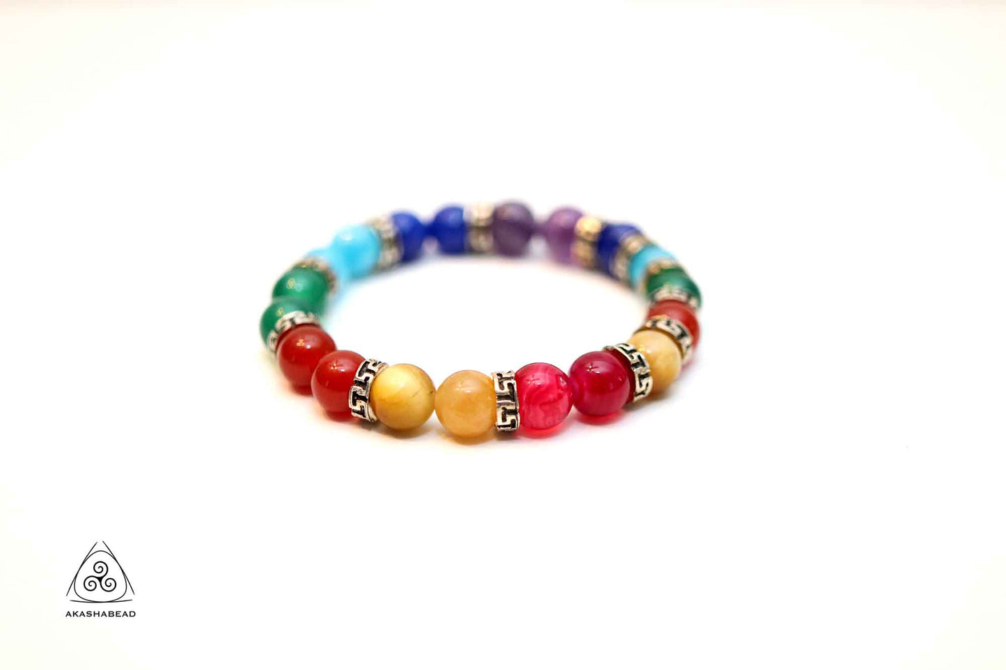 Seven Chakra bracelet with Natural Stone and spacer