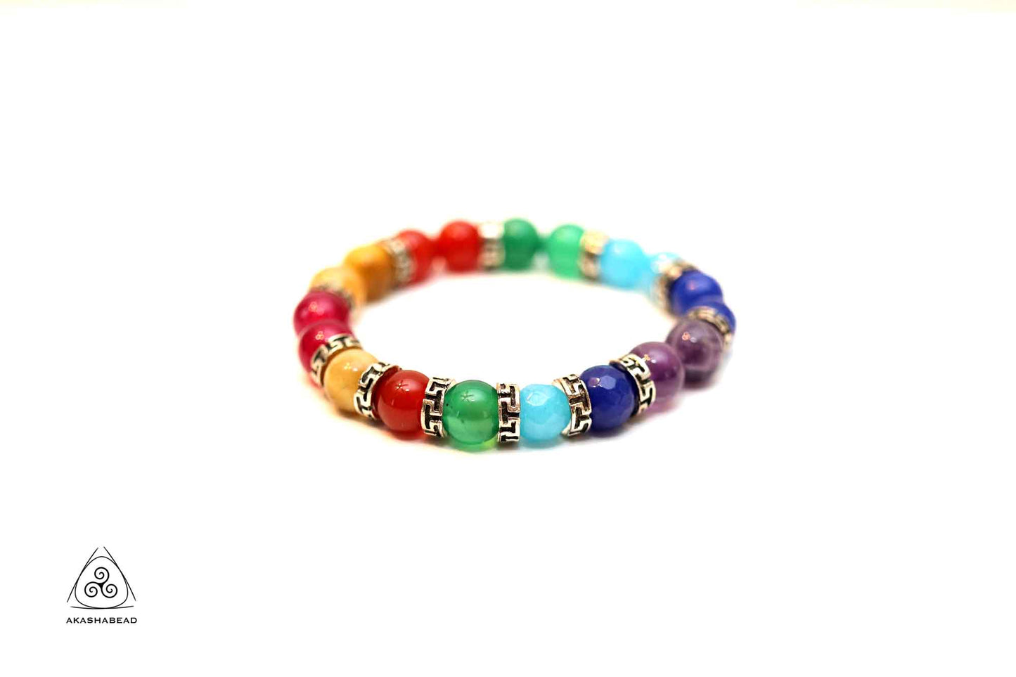 Seven Chakra bracelet with Natural Stone and spacer