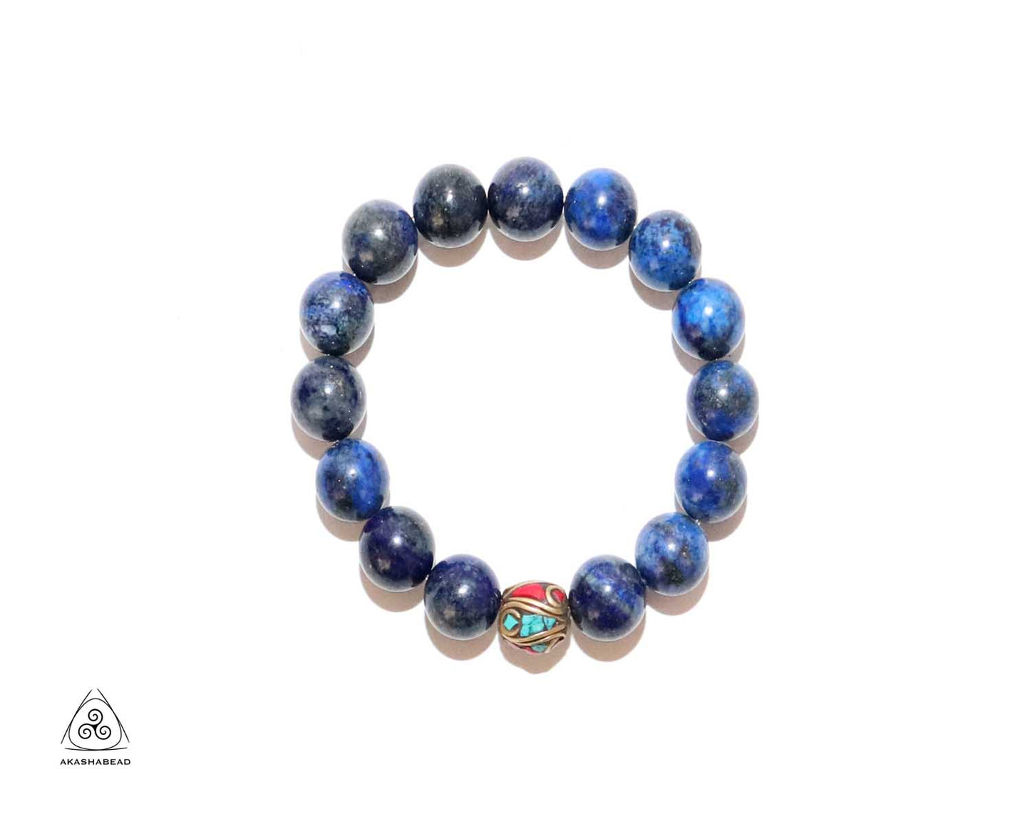 Lapis lazuli Bracelet encourage self and open mind | 12mm stone beads