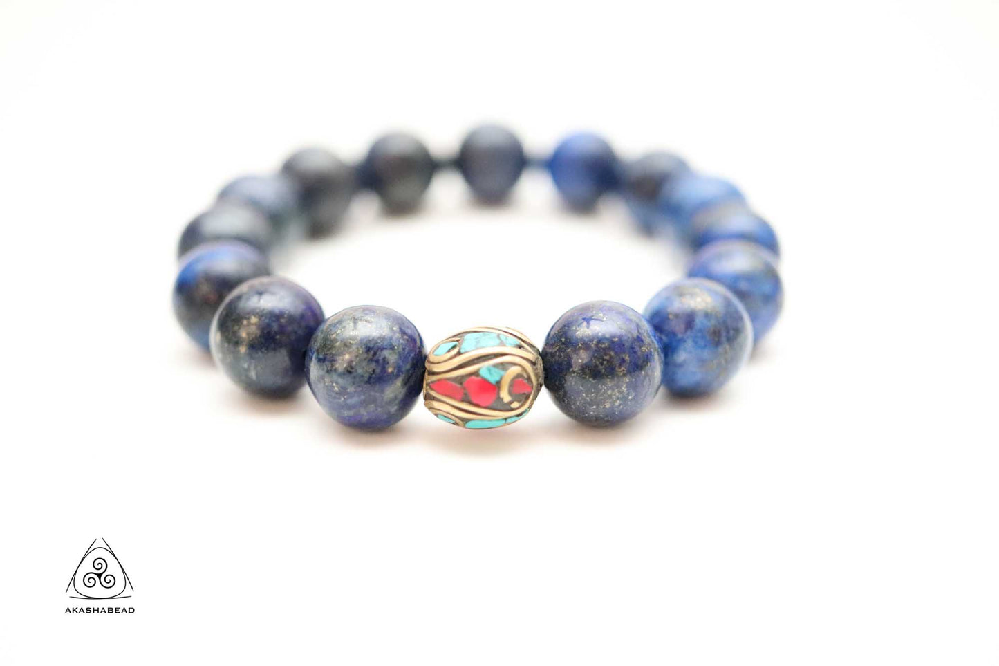 Lapis lazuli Bracelet encourage self and open mind | 12mm stone beads