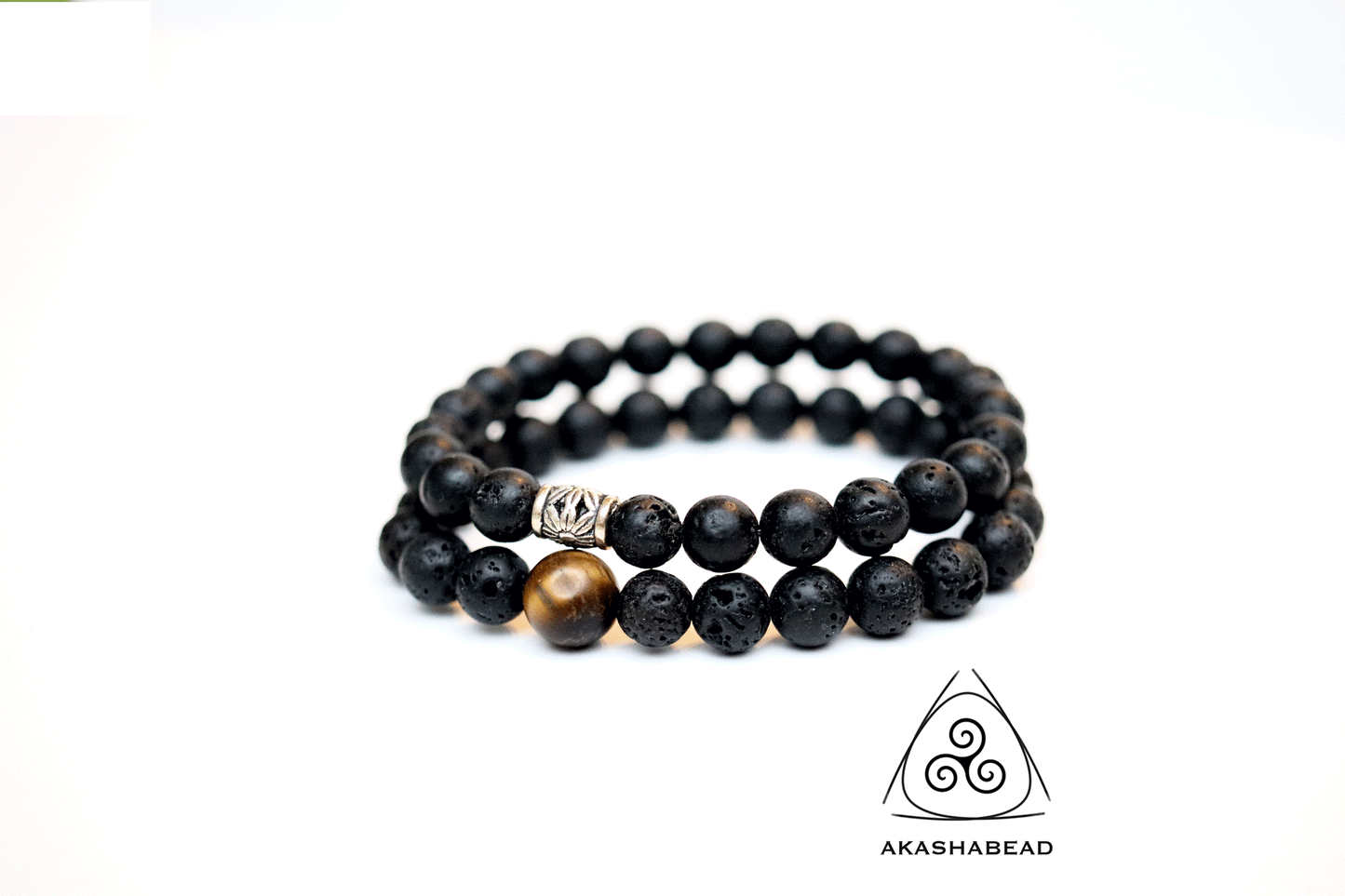 Tiger eye with lava beads bracelet | Men Power Stone