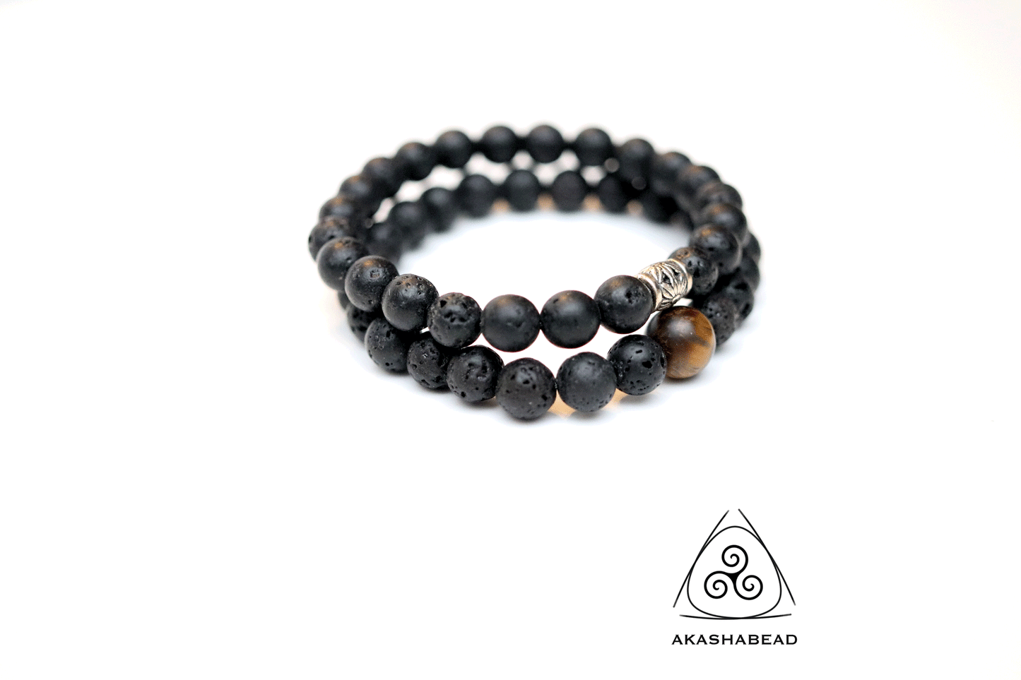 Tiger eye with lava beads bracelet | Men Power Stone