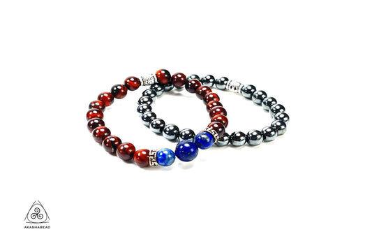 Anti anxiety and Self confidence Men's beaded bracelet 8mm