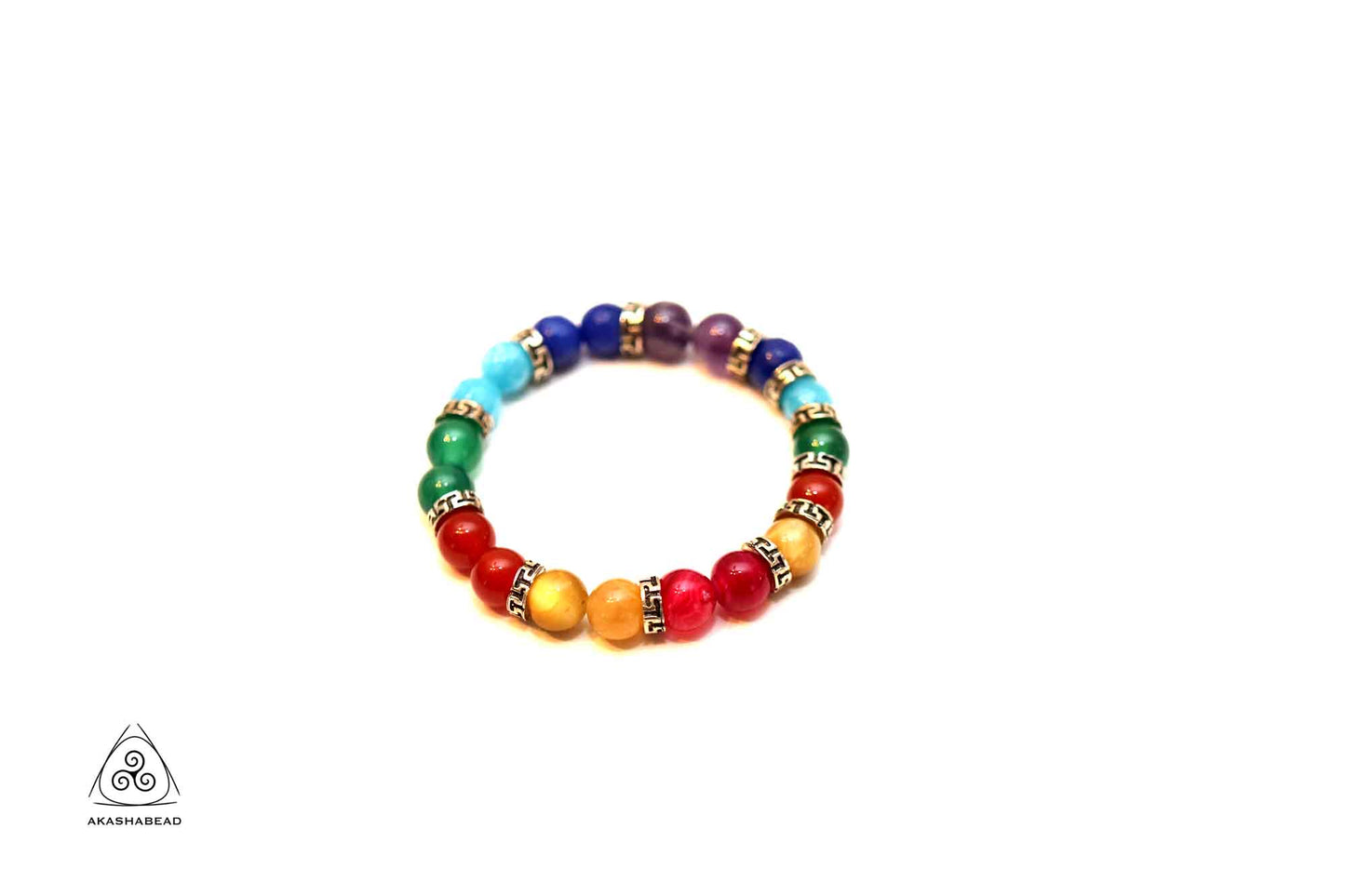 Seven Chakra bracelet with Natural Stone and spacer