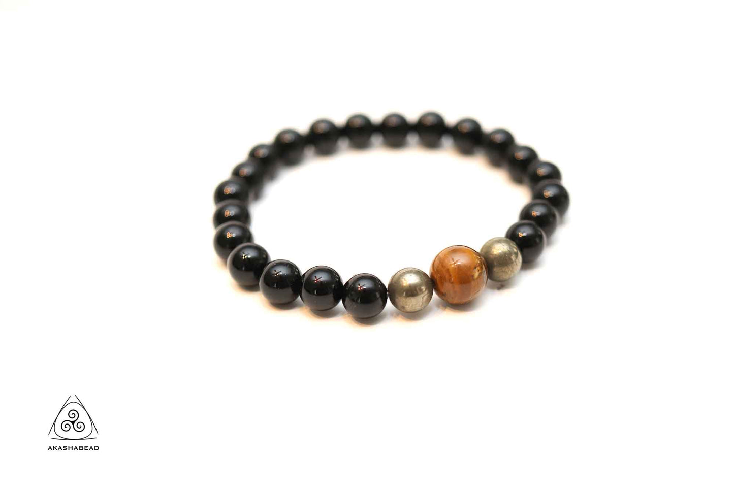 Natural Onyx, pyrite and Tiger eye