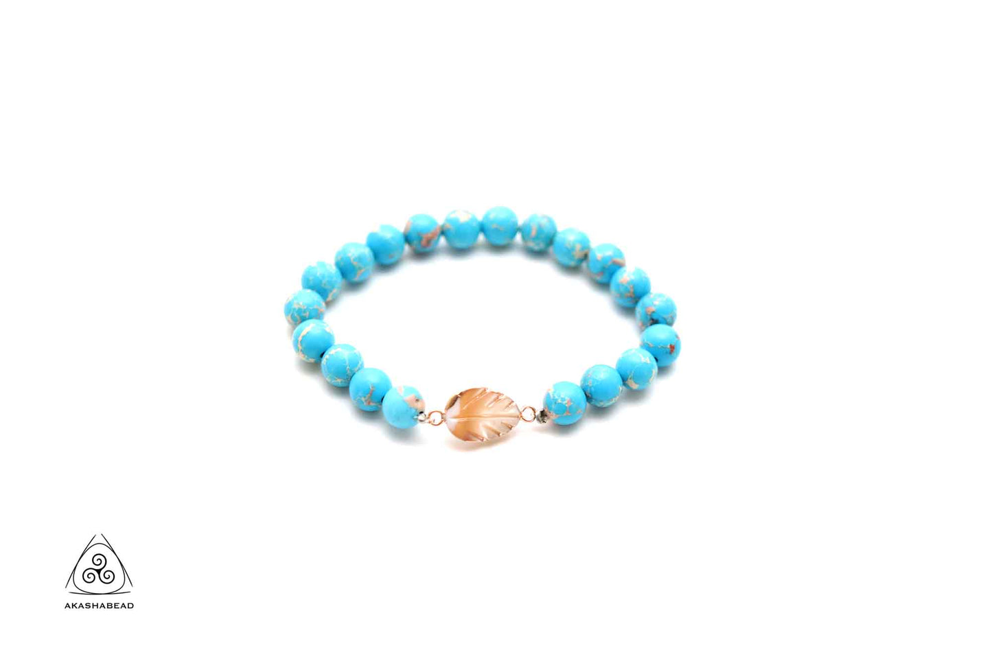 Natural Turquoise Stone bracelet with shell charm women bracelet 8 mm