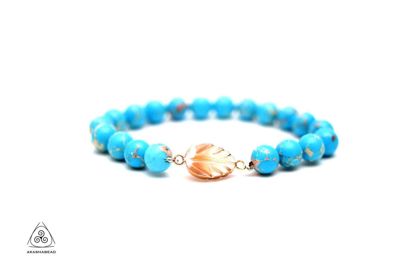 Natural Turquoise Stone bracelet with shell charm women bracelet 8 mm